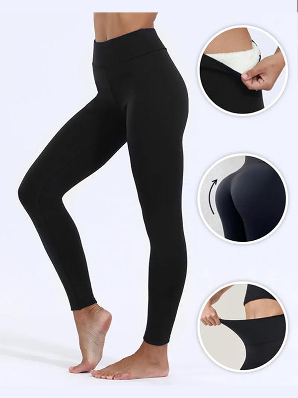 Basics Fleece Lined High Waist Skinny Soft Clouds Leggings