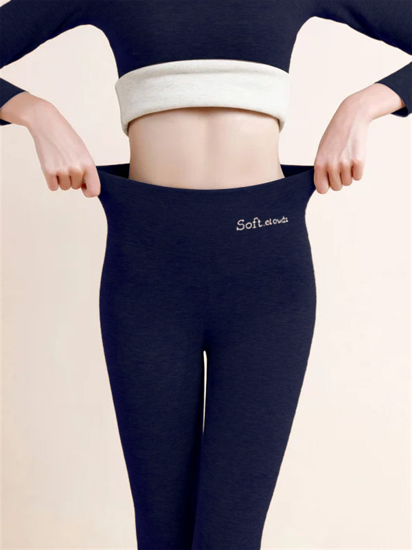 Basics Fleece Lined High Waist Skinny Soft Clouds Leggings