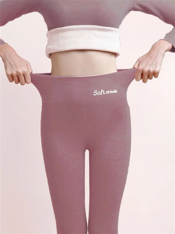 Basics Fleece Lined High Waist Skinny Soft Clouds Leggings