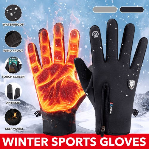 Winter Warm Waterproof Windproof Anti-Slip Touch Screen Outdoor Sports Motorcycle Riding Climbing Gloves