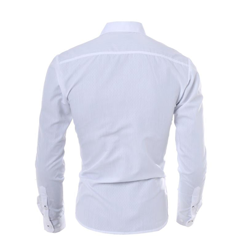 Men's Dark Pattern Diamond Long-sleeved Shirt