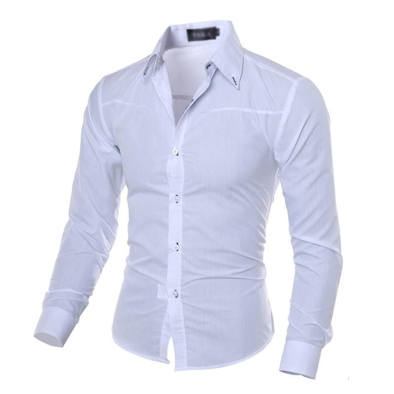Men's Dark Pattern Diamond Long-sleeved Shirt