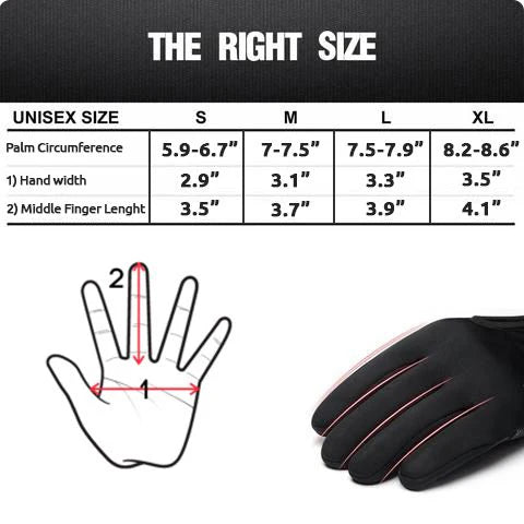 Winter Warm Waterproof Windproof Anti-Slip Touch Screen Outdoor Sports Motorcycle Riding Climbing Gloves